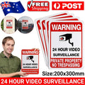 2PCS 24 Hour Video Surveillance No Trespassing Signs
