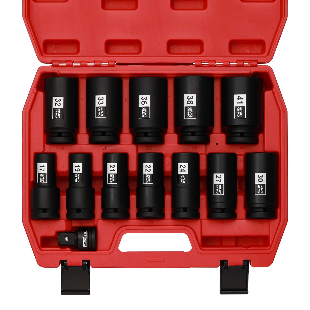 3/4 Drive Deep Impact Socket Set Jumbo Metric 17-41mm, 13 Piece