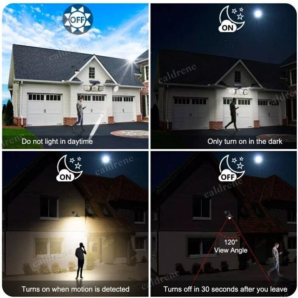 3 Head LED Solar Security Light Motion Sensor Waterproof – view 10