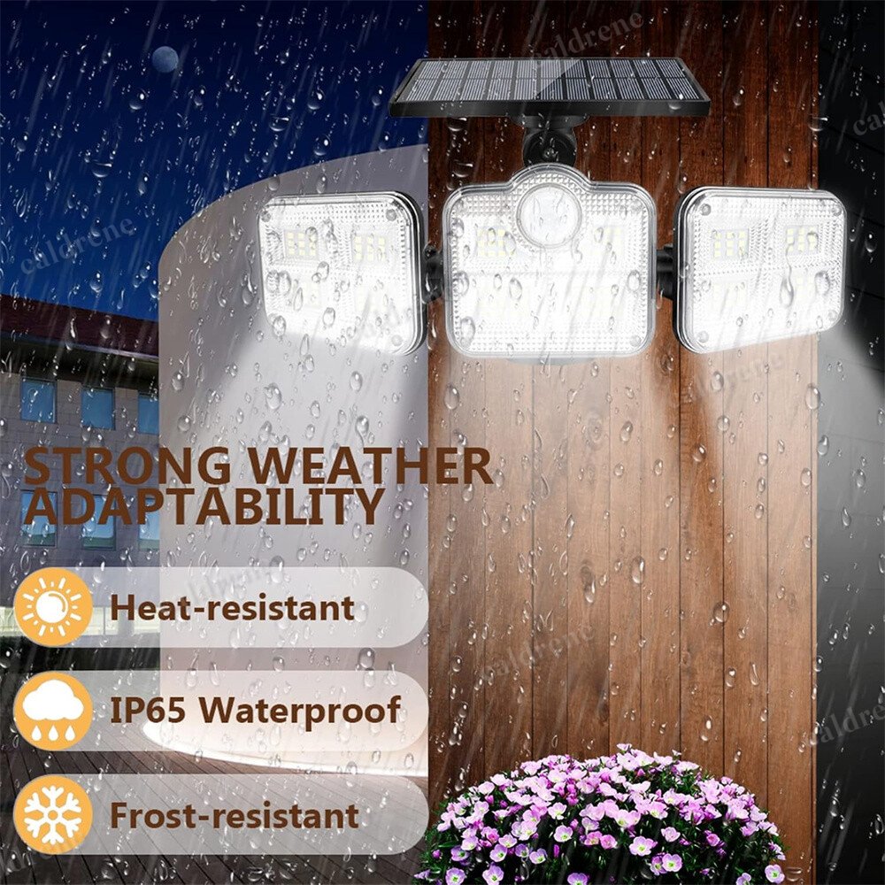 3 Head LED Solar Security Light Motion Sensor Waterproof – view 2