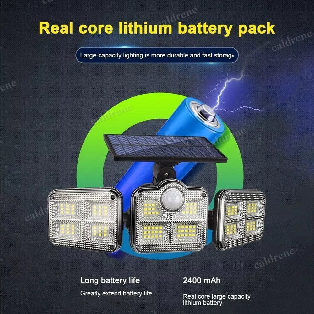 3 Head LED Solar Security Light Motion Sensor Waterproof – view 3