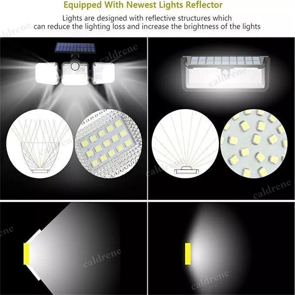 3 Head LED Solar Security Light Motion Sensor Waterproof – view 9