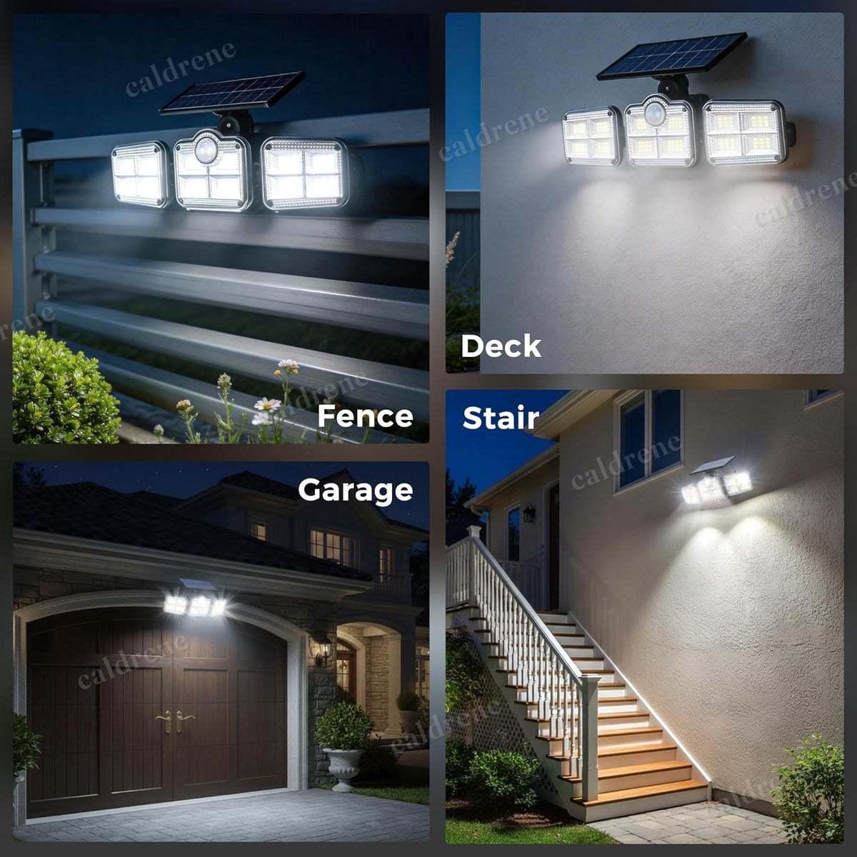 3-Head Solar Motion Sensor Security Light – view 6