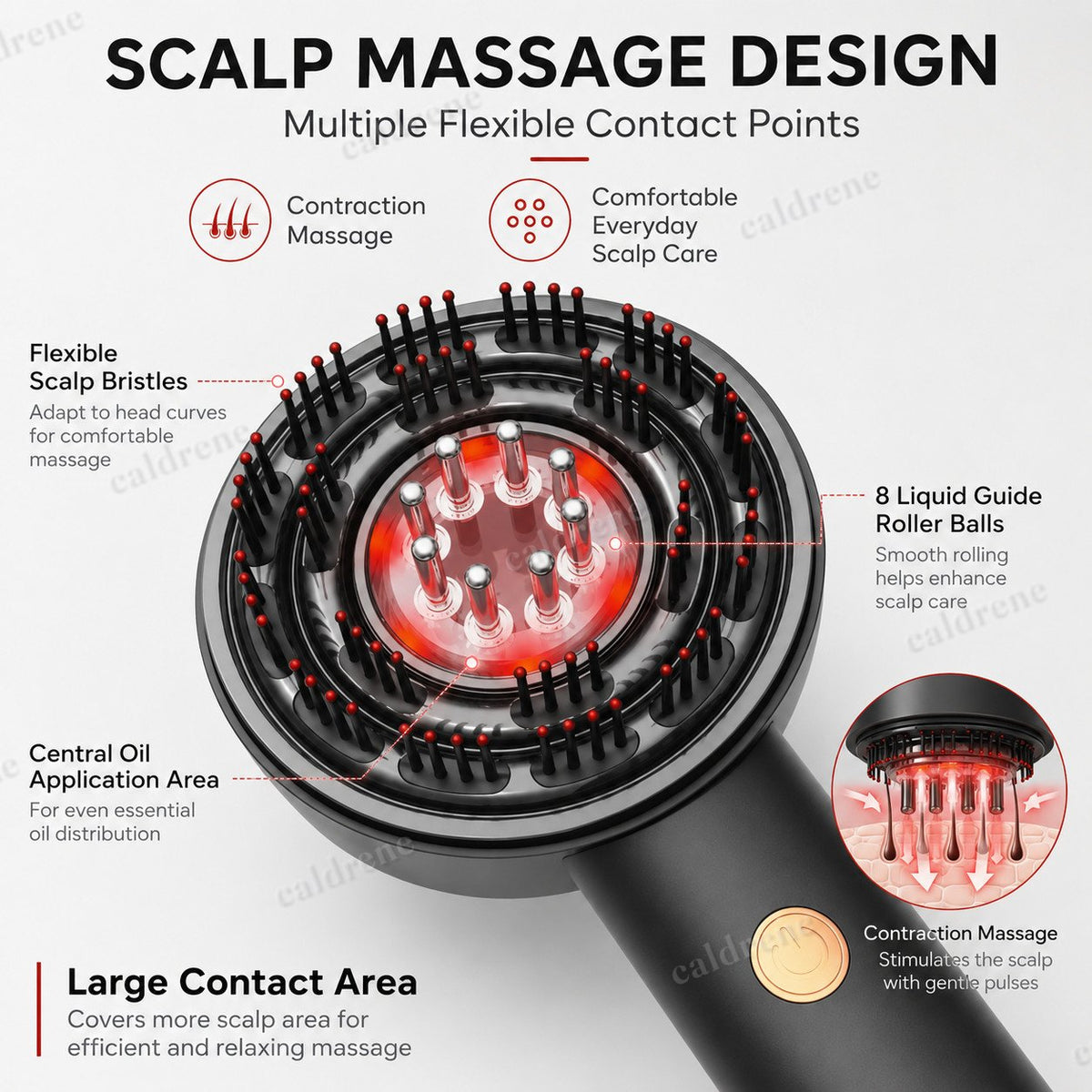 3-in-1 Red Light Scalp Massager and Oil Applicator, USB-C – view 4