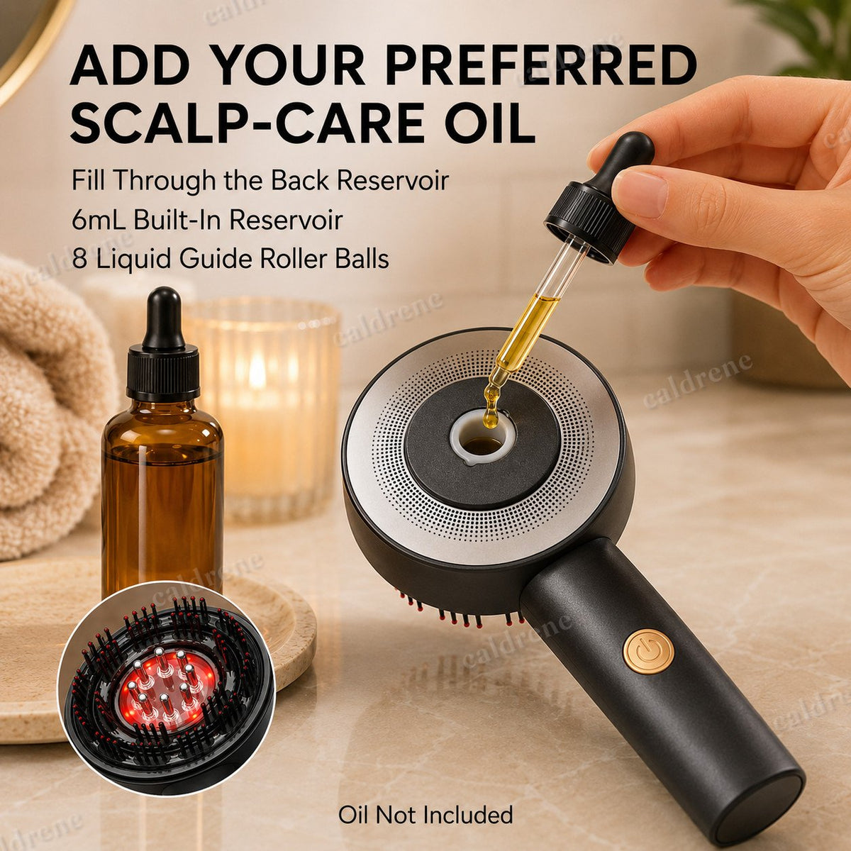 3-in-1 Red Light Scalp Massager and Oil Applicator, USB-C – view 6