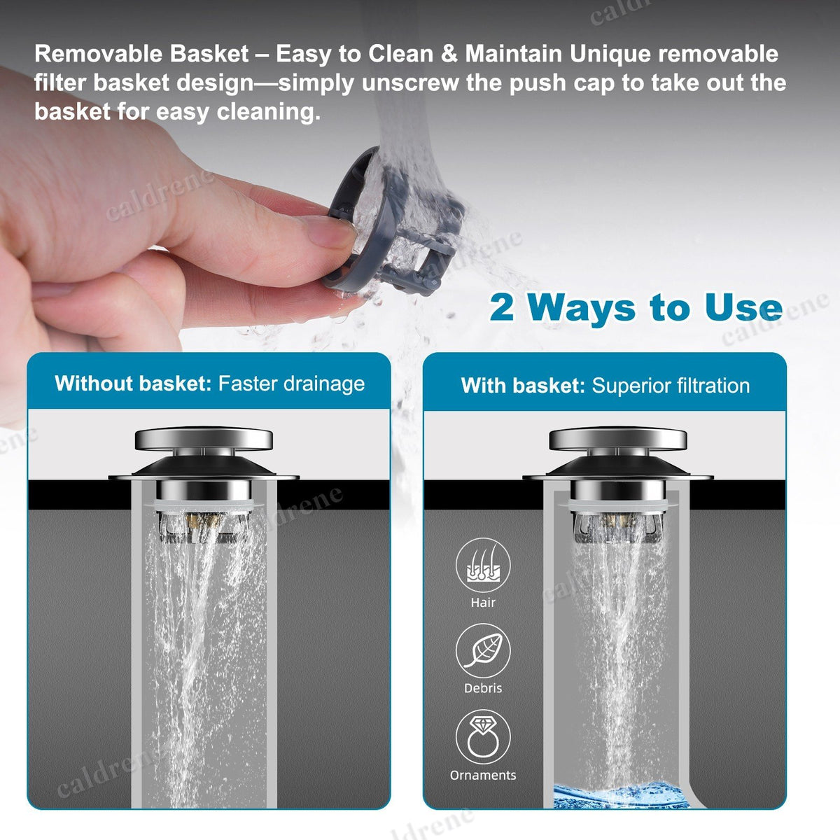 3-in-1 Universal Bathtub Drain Stopper – view 9