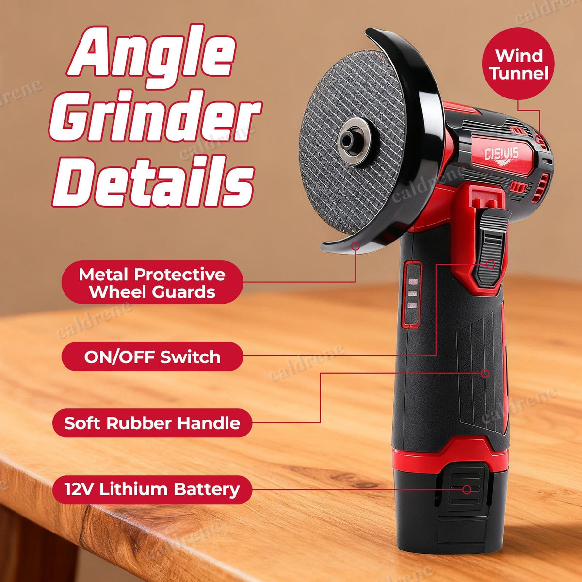 3 Inch 12V Cordless Mini Angle Grinder – view 3
