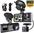 3 Lens 1080P Dash Cam Front, Cabin and Rear with Night Vision