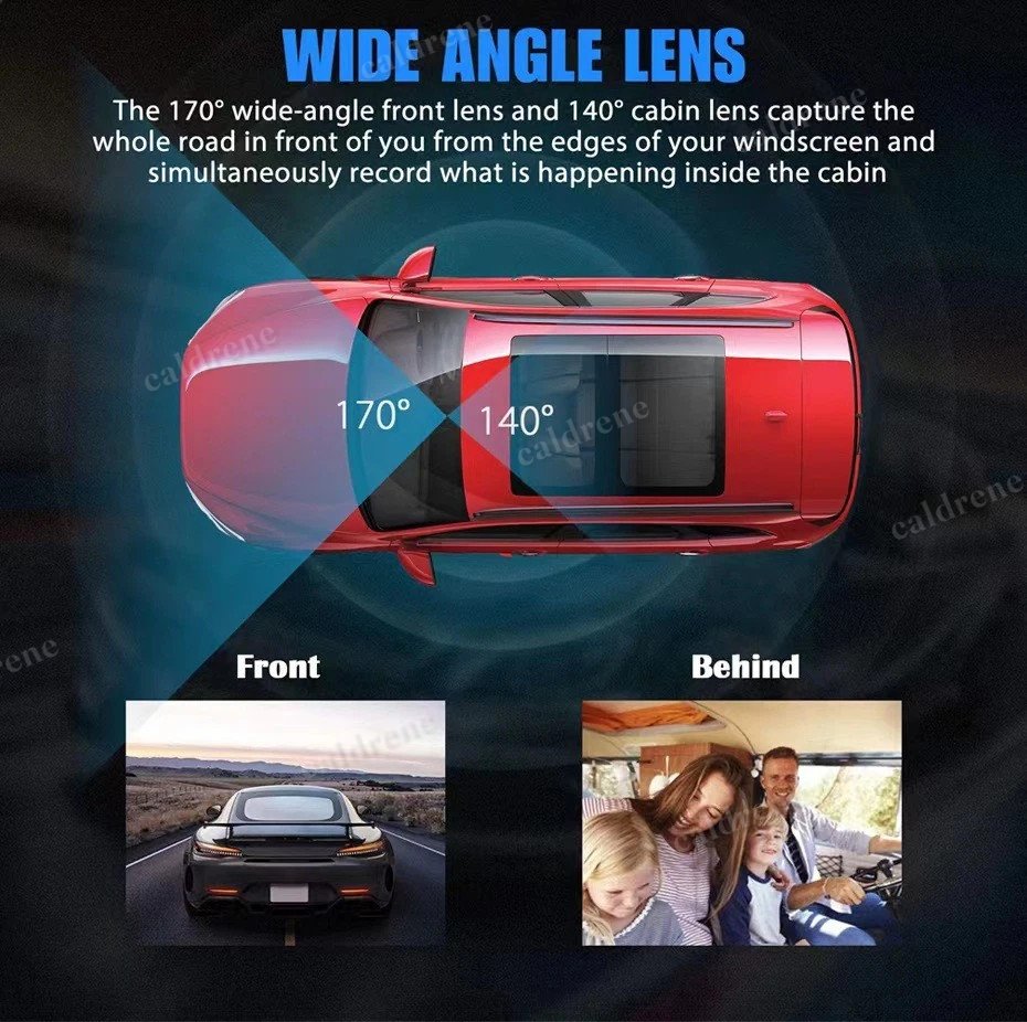 3 Lens 1080P Dash Cam Front, Cabin and Rear with Night Vision – view 7