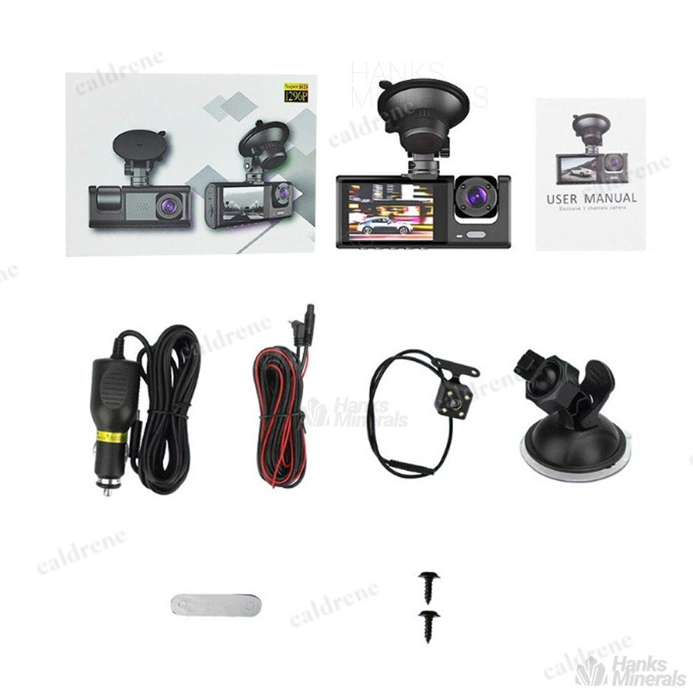 3-Lens 1080P Dash Cam, Front Rear and Inside – view 8
