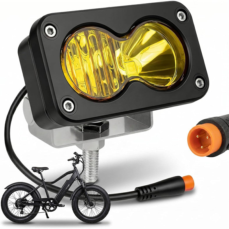 3-Pin Ultra Bright 6500K LED Ebike Headlight for Ridstar Q20