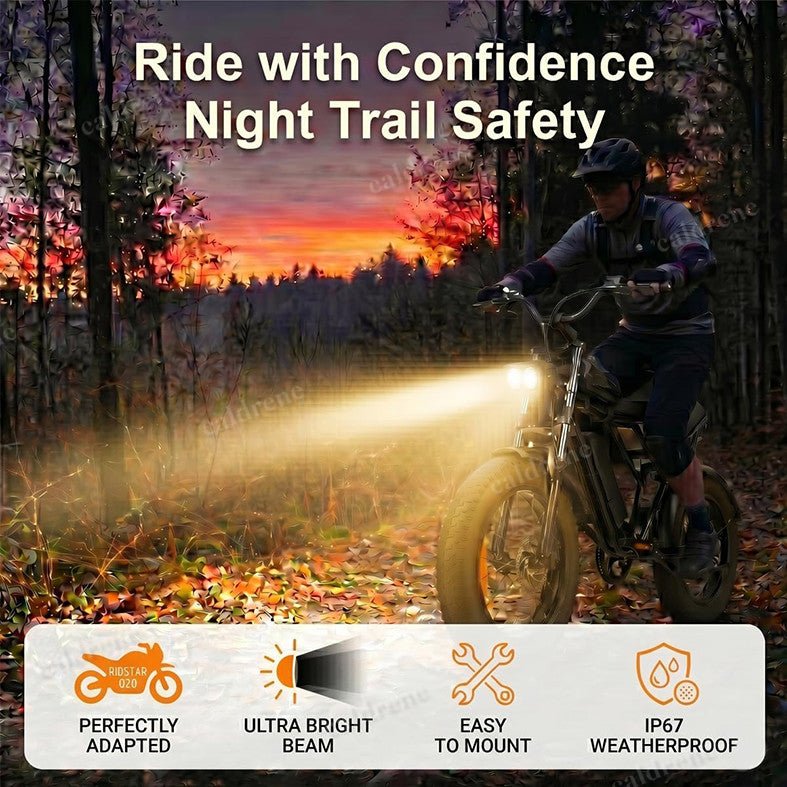3-Pin Ultra Bright 6500K LED Ebike Headlight for Ridstar Q20 – view 3