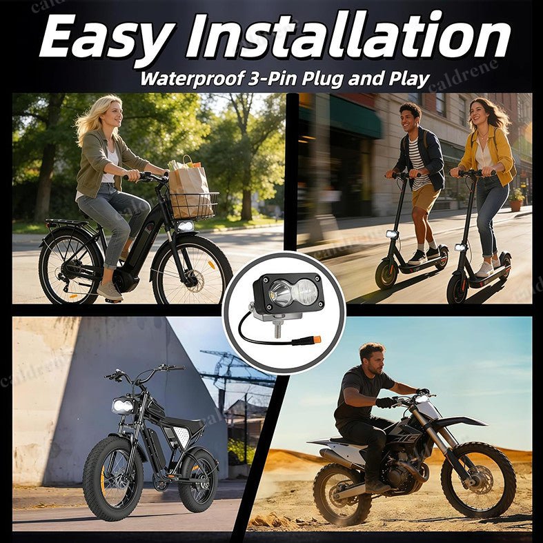 3-Pin Ultra Bright 6500K LED Ebike Headlight for Ridstar Q20 – view 8