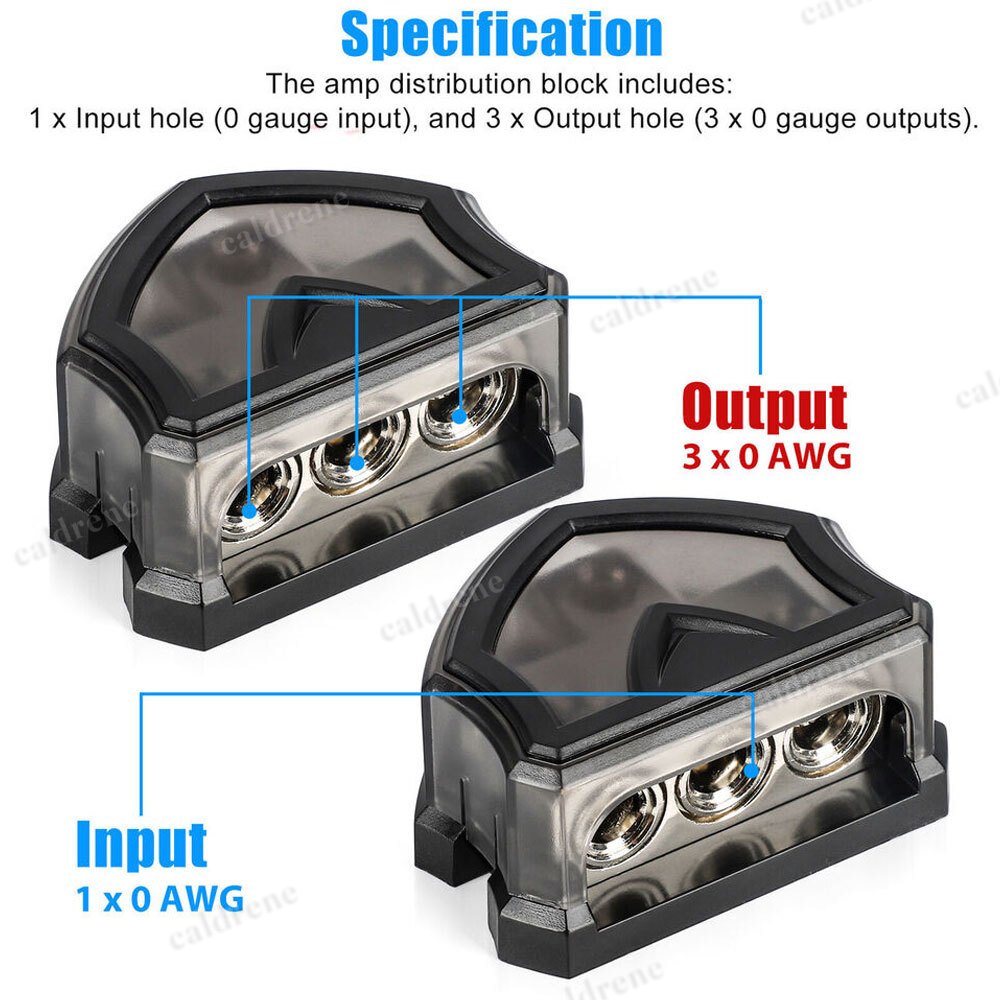 3-Way 0 Gauge Power and Ground Distribution Block, 2 Pack – view 4