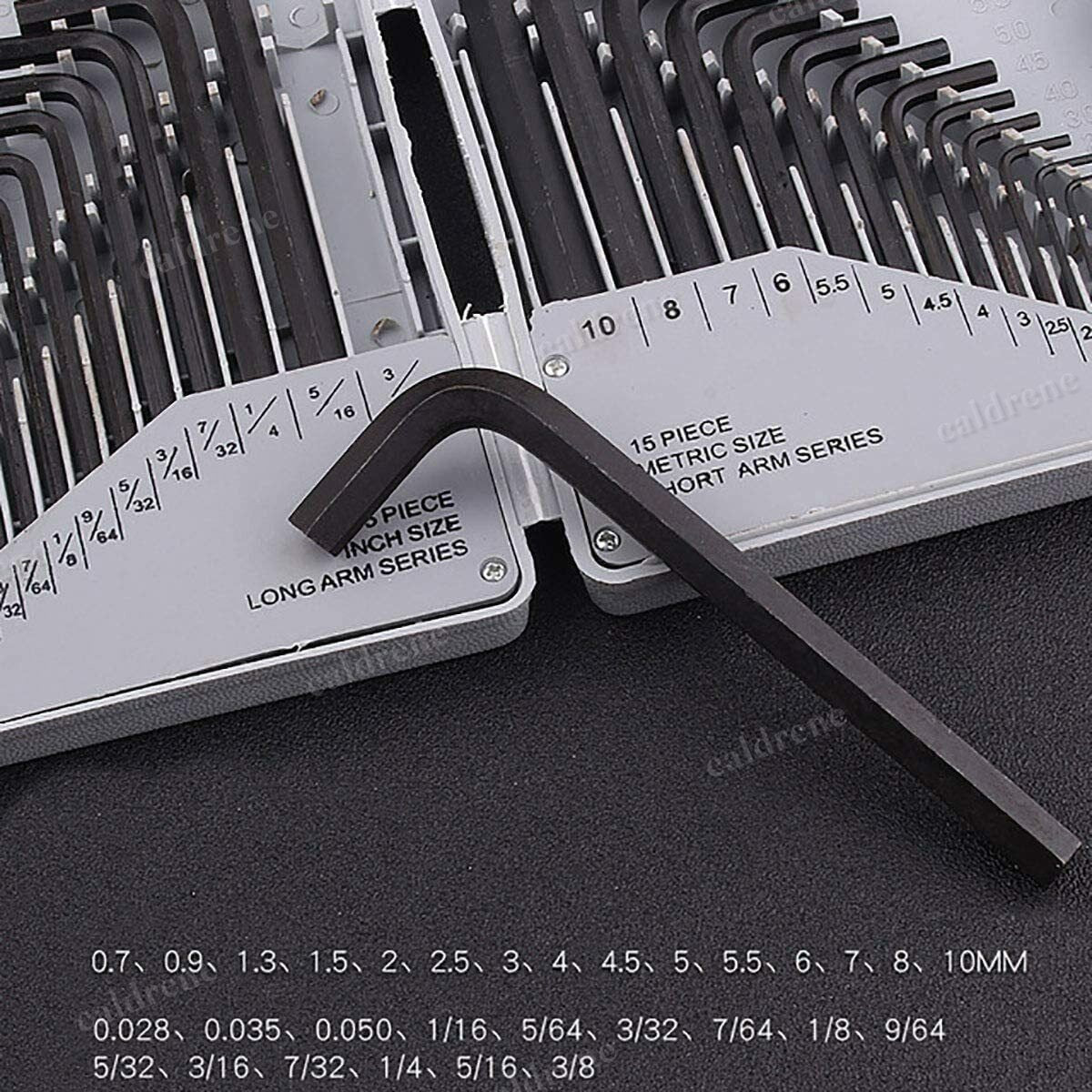 30 Piece Hex Key Allen Wrench Set Inch and Metric with Case – view 8