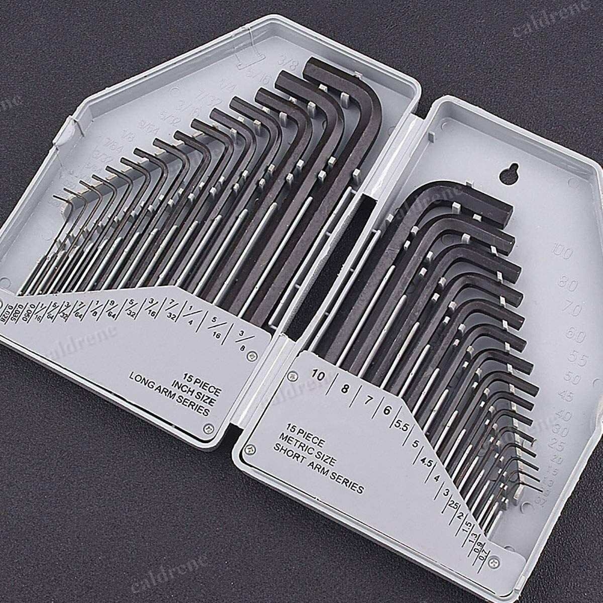 30 Piece Hex Key Allen Wrench Set Inch and Metric with Case – view 9
