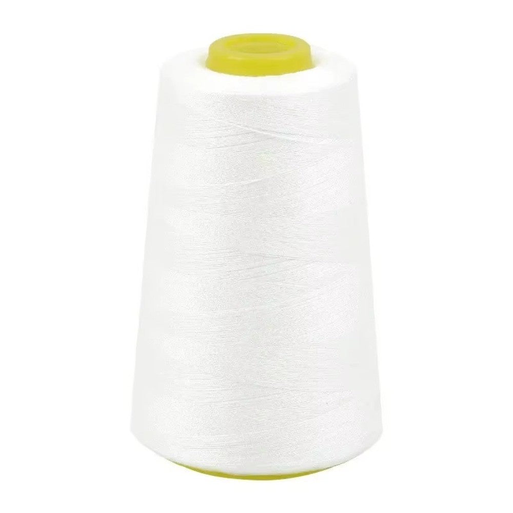 3000 Yards Solid Color Polyester Sewing Thread for Hand and Machine Use – White