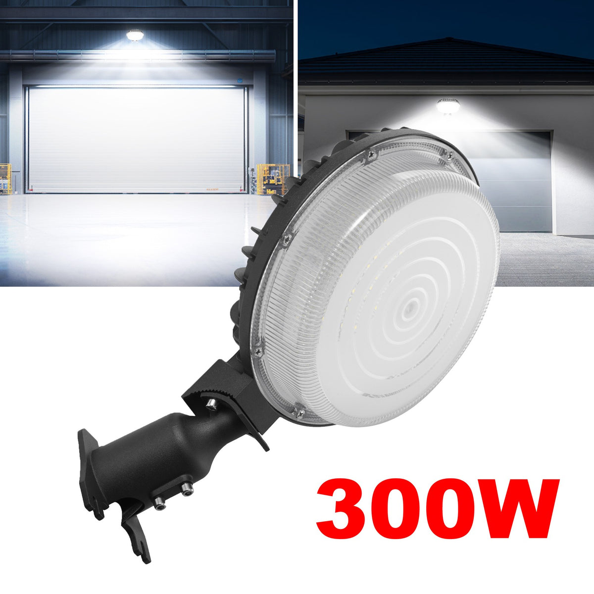 300W LED Barn Light, Dusk to Dawn, Waterproof