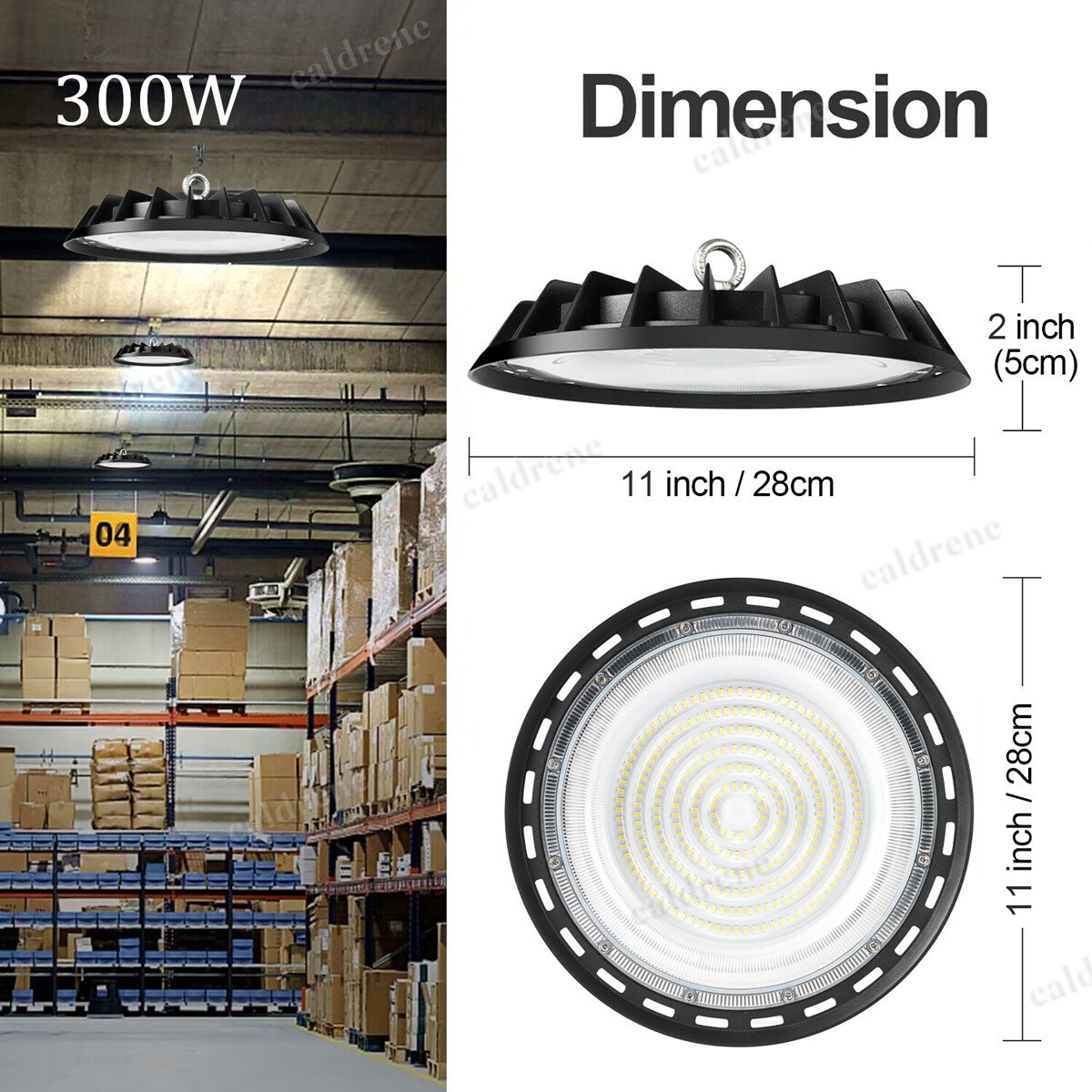300W UFO LED High Bay Shop Light for Garage and Workshop – view 7