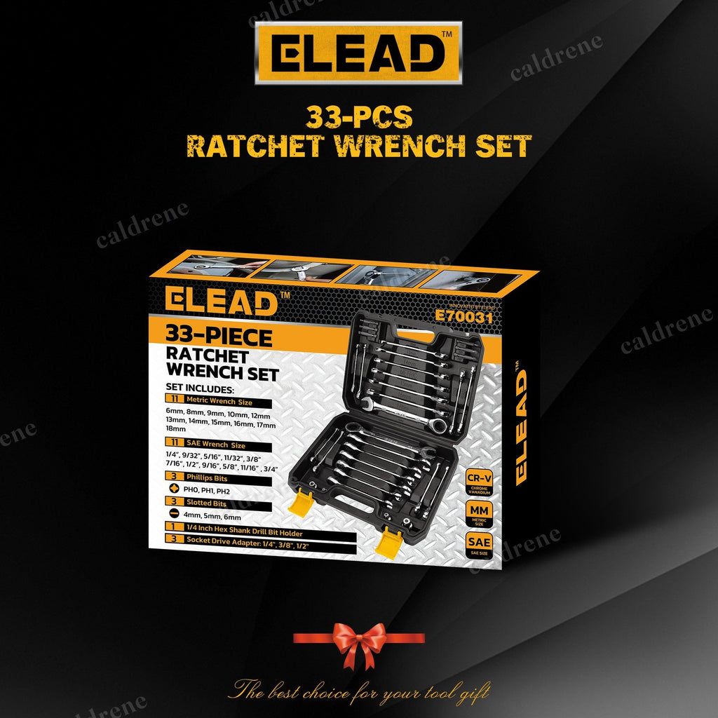 32 Piece Combination Ratchet Wrench Set, SAE and Metric, 72 Tooth – view 10