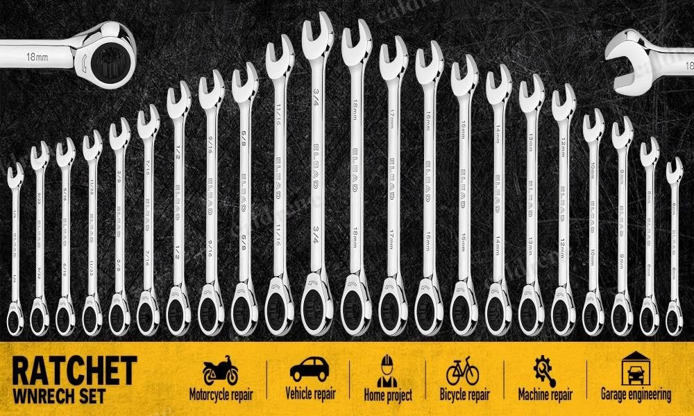 32 Piece Combination Ratchet Wrench Set, SAE and Metric, 72 Tooth – view 2