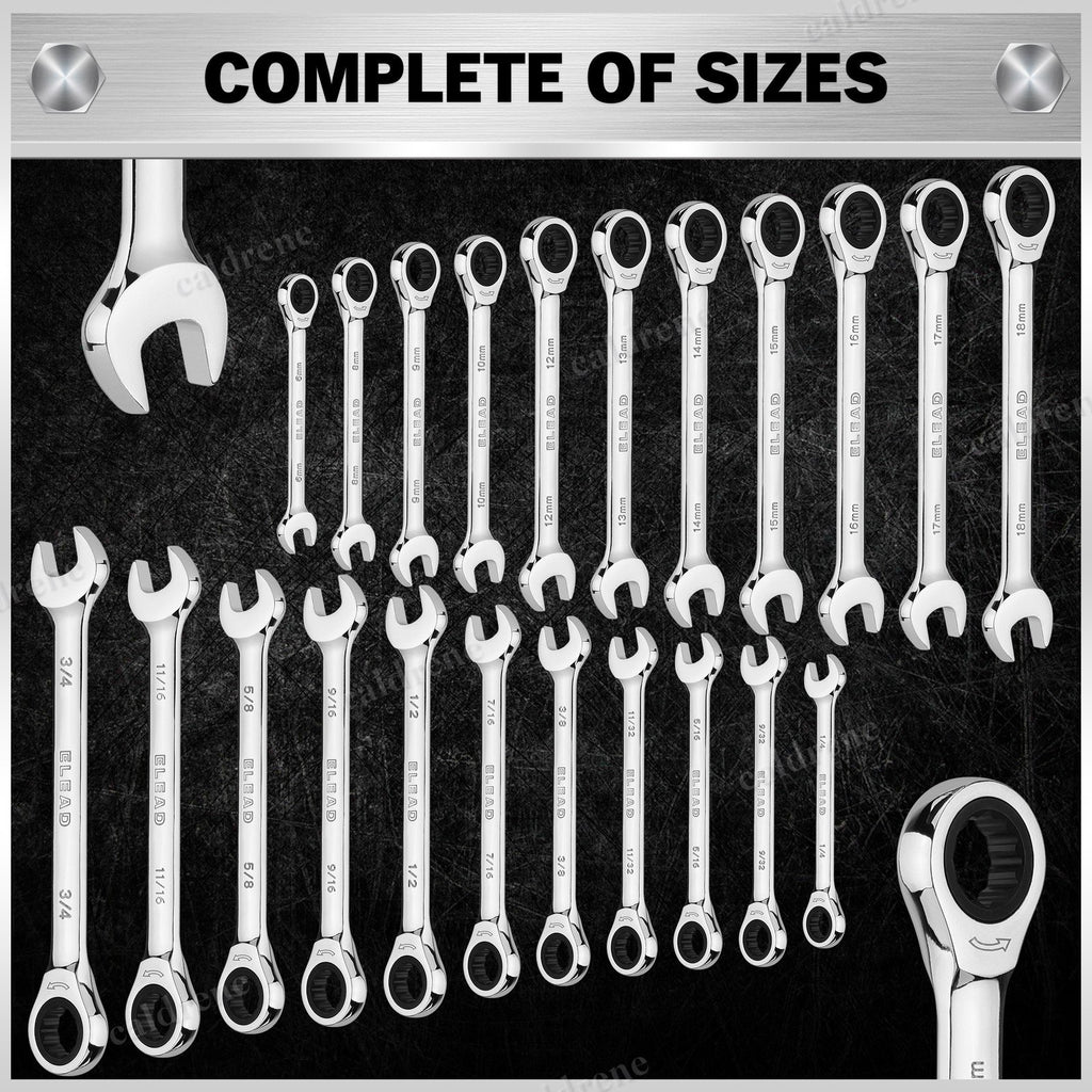 32 Piece Combination Ratchet Wrench Set, SAE and Metric, 72 Tooth – view 3
