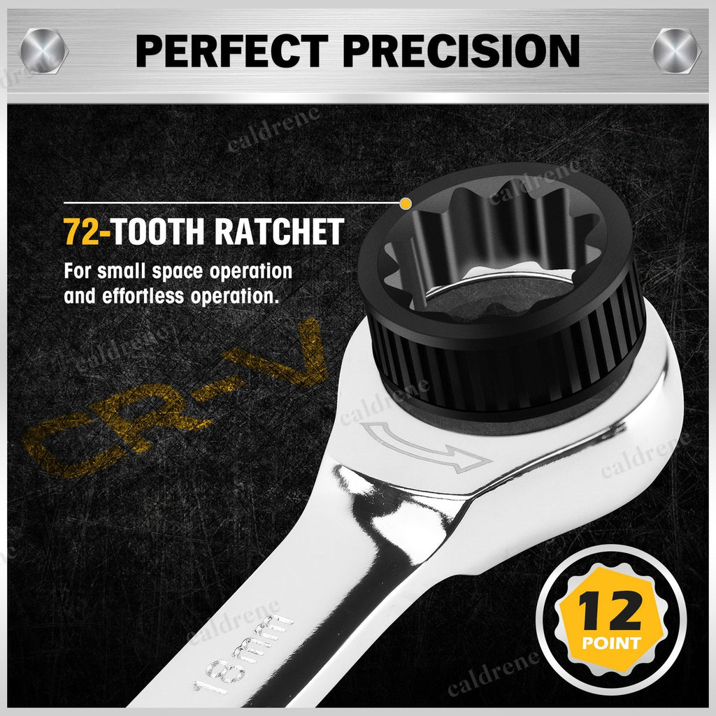 32 Piece Combination Ratchet Wrench Set, SAE and Metric, 72 Tooth – view 5
