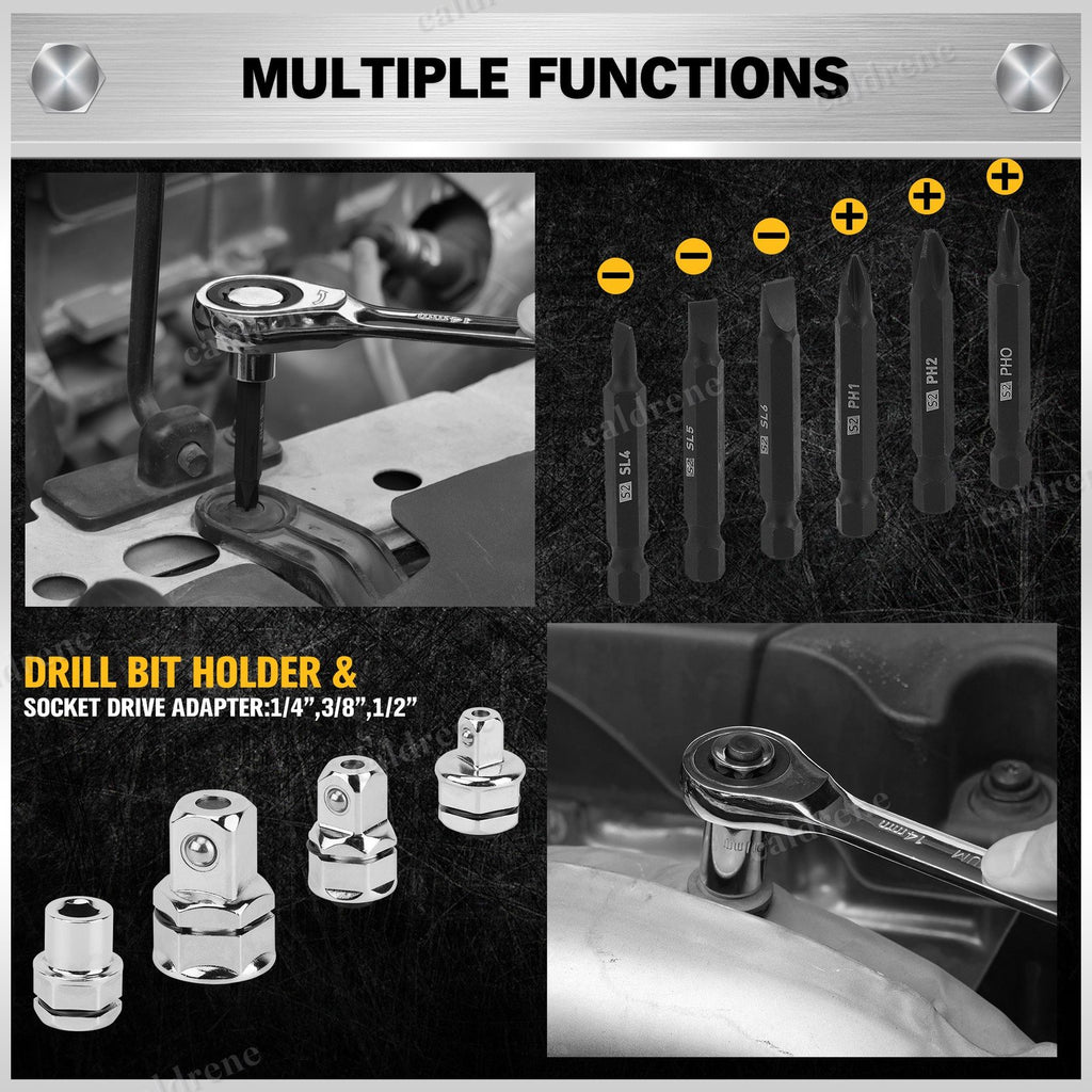 32 Piece Combination Ratchet Wrench Set, SAE and Metric, 72 Tooth – view 7