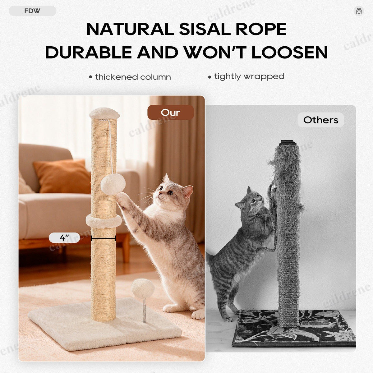 33 Inch Sisal Cat Scratching Post – view 9