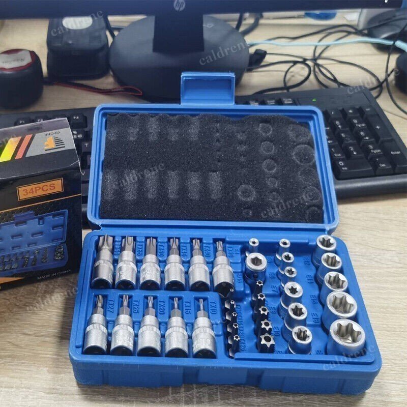 34 Piece Torx Star Socket and Bit Set, 3/8 Drive – view 10