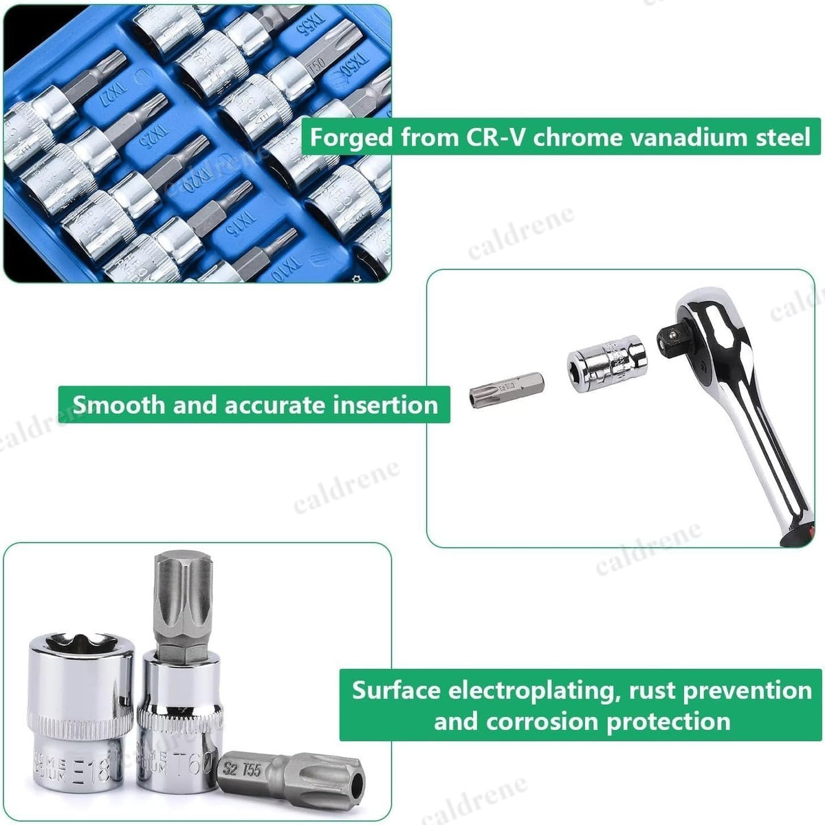 34 Piece Torx Star Socket and Bit Set, 3/8 Drive – view 8