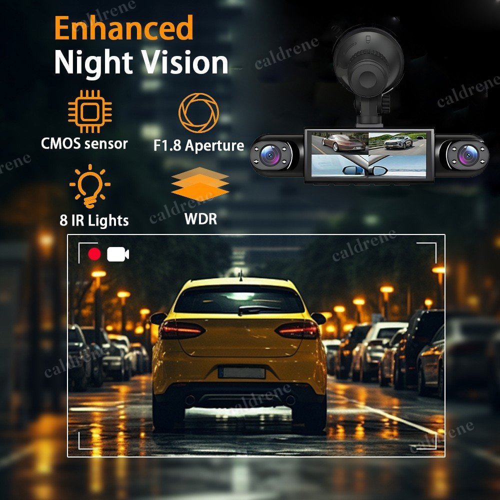 360 Degree 4 Channel 1080P Dash Cam Front Rear Inside – view 10