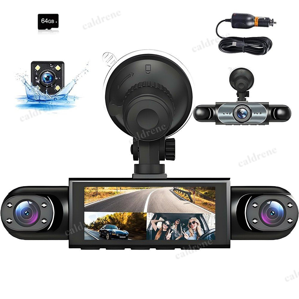 360 Degree 4 Channel 1080P Dash Cam Front Rear Inside – view 2