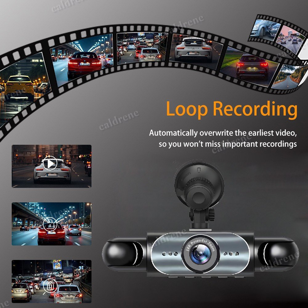 360 Degree 4 Channel 1080P Dash Cam Front Rear Inside – view 9