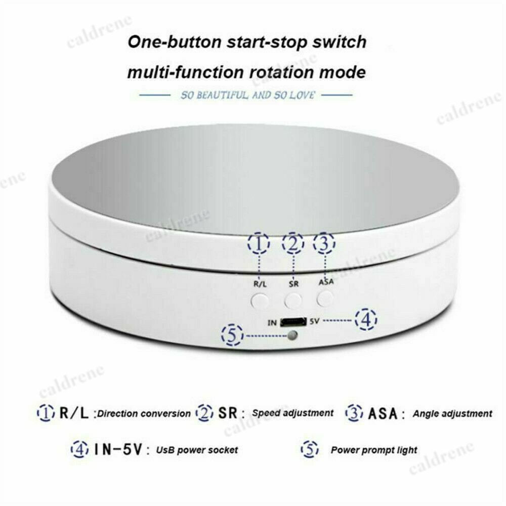 360 Degree Motorized Rotating Display Stand for Jewelry and Photos – view 2