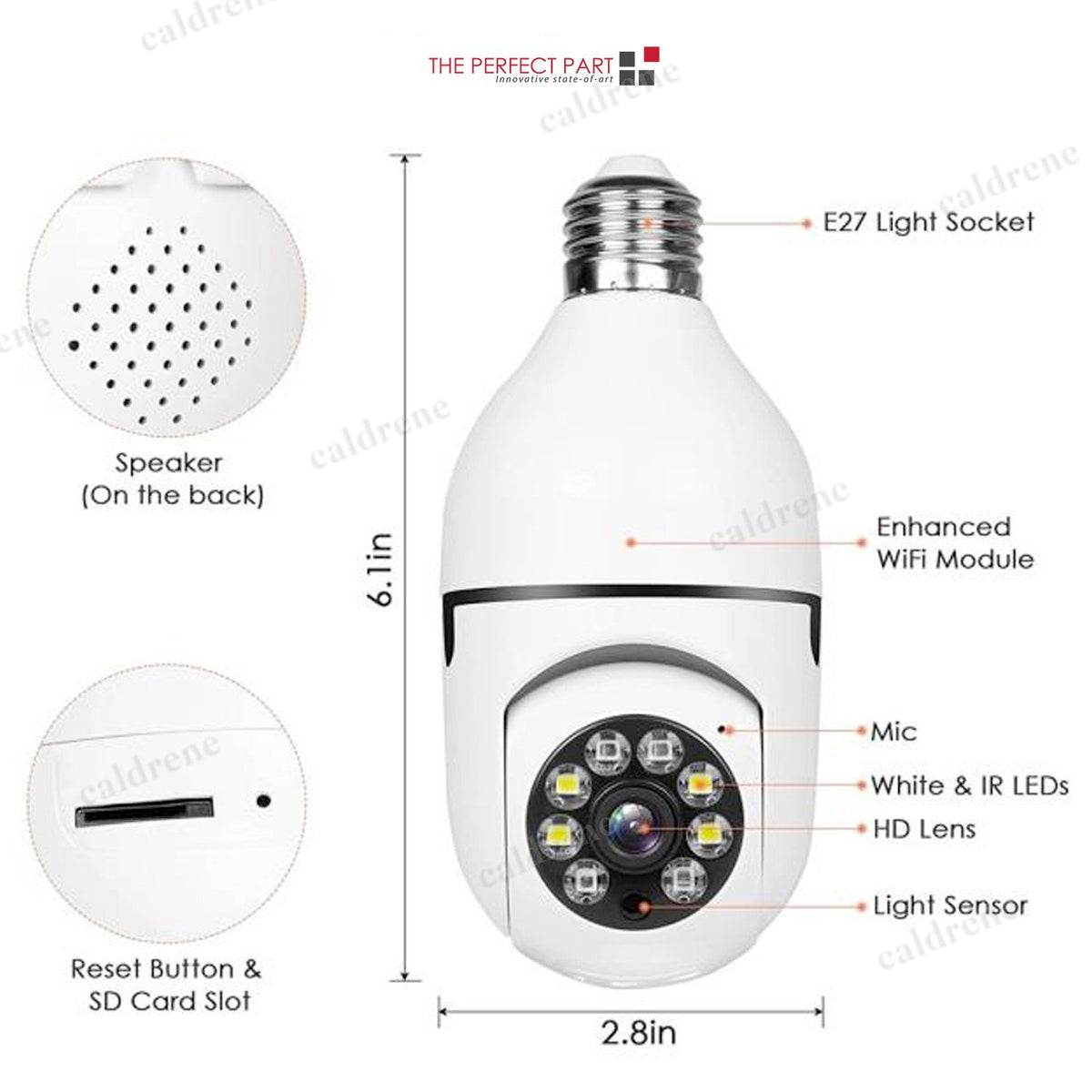 360° WiFi Light Bulb Security Camera – view 3