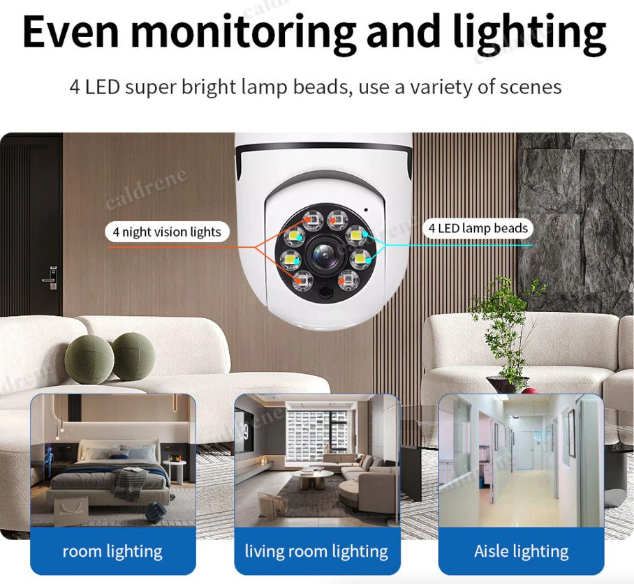 360° WiFi Light Bulb Security Camera – view 5
