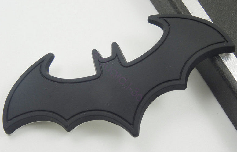 3D Metal Batmobile Logo Scratch Sticker for Cars – black