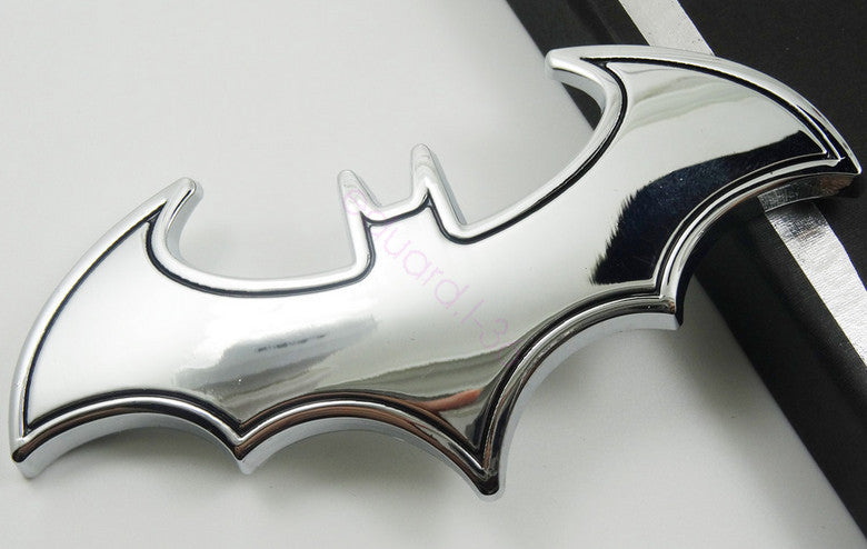 3D Metal Batmobile Logo Scratch Sticker for Cars – silver