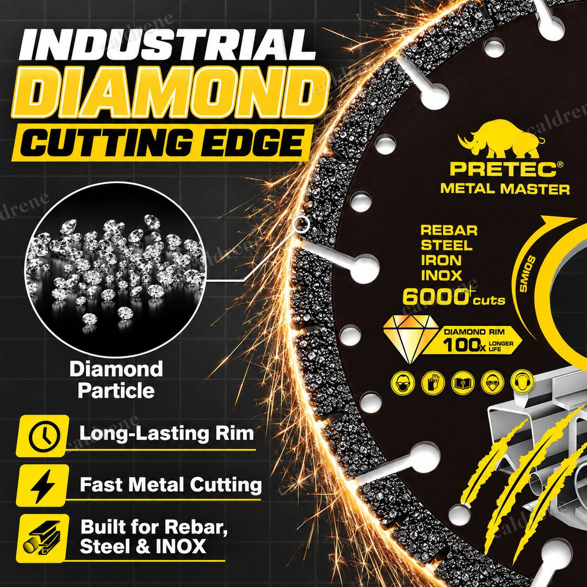 4-1/2 Inch Diamond Metal Cutting Disc, 3 Pack – view 3