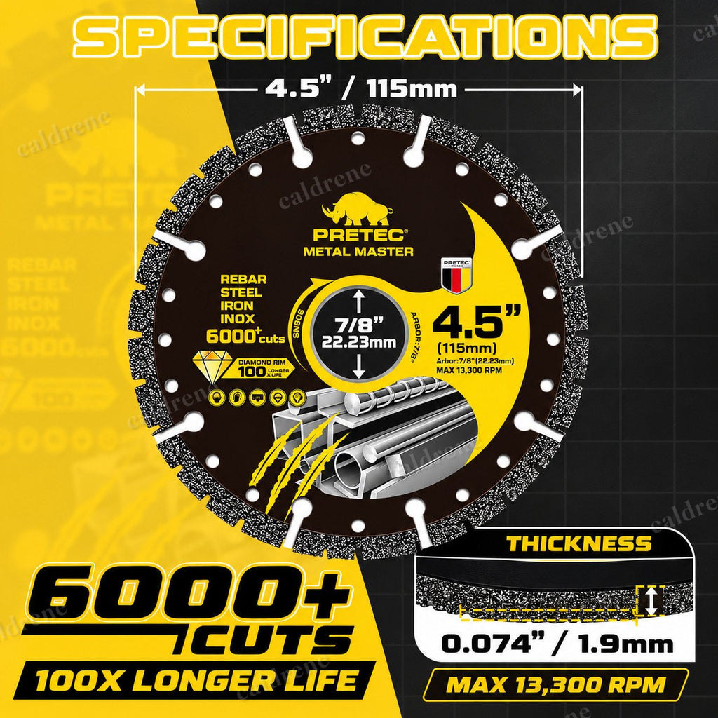 4-1/2 Inch Diamond Metal Cutting Disc, 3 Pack – view 5