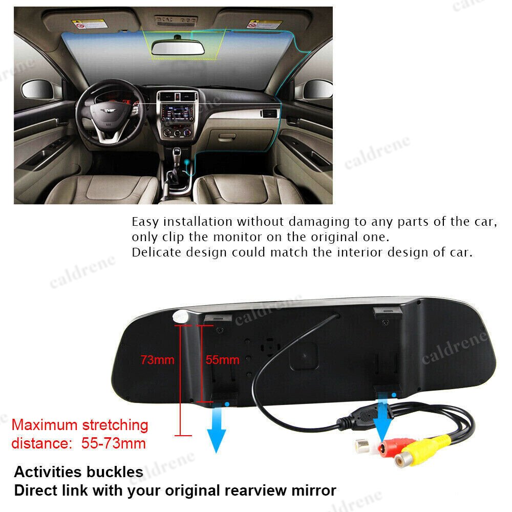4.3 Inch Backup Camera Mirror Kit – view 5