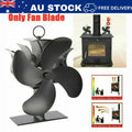 4-Blade Self-Powered Wood Stove Top Eco Heater