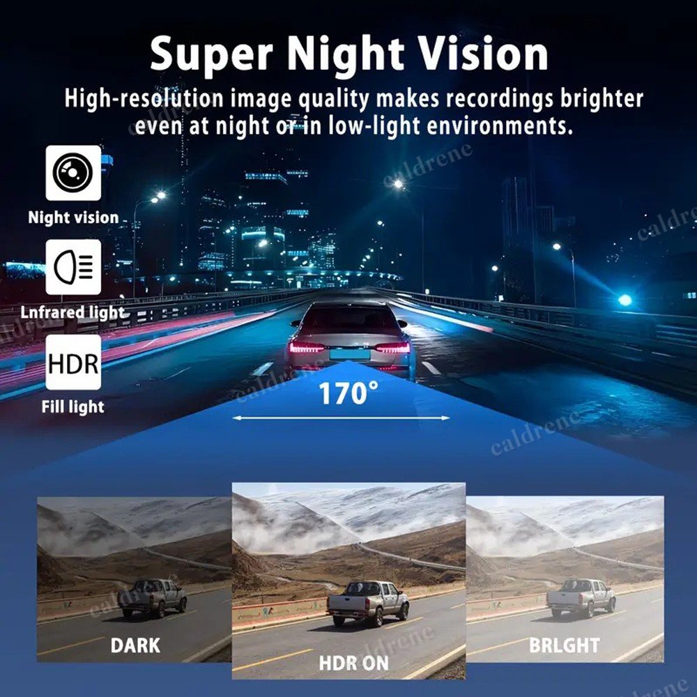 4-Channel 1080P Car Dash Cam, Front Rear and Sides – view 10