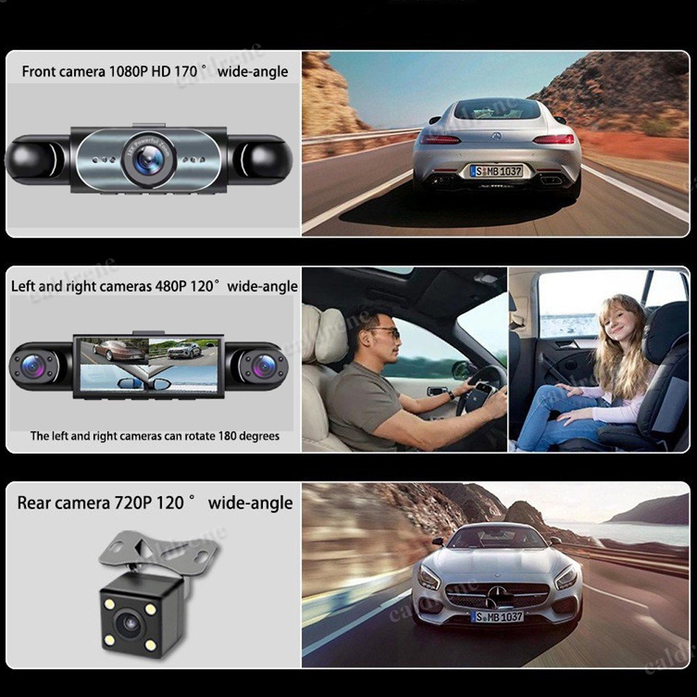 4-Channel 1080P Car Dash Cam, Front Rear and Sides – view 2