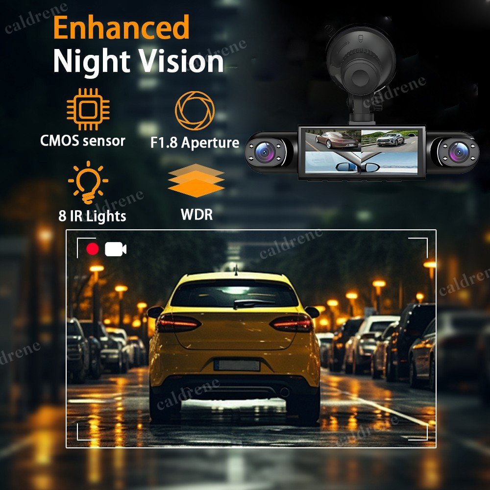 4-Channel 1080P Car Dash Cam, Front Rear and Sides – view 5