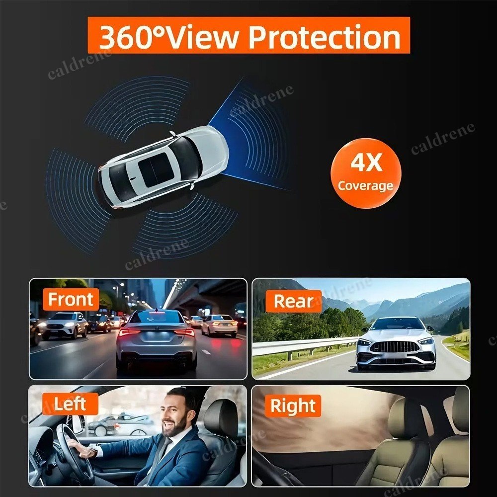 4-Channel 360° 1080P Dash Cam, Front Rear Inside Left Right – view 7