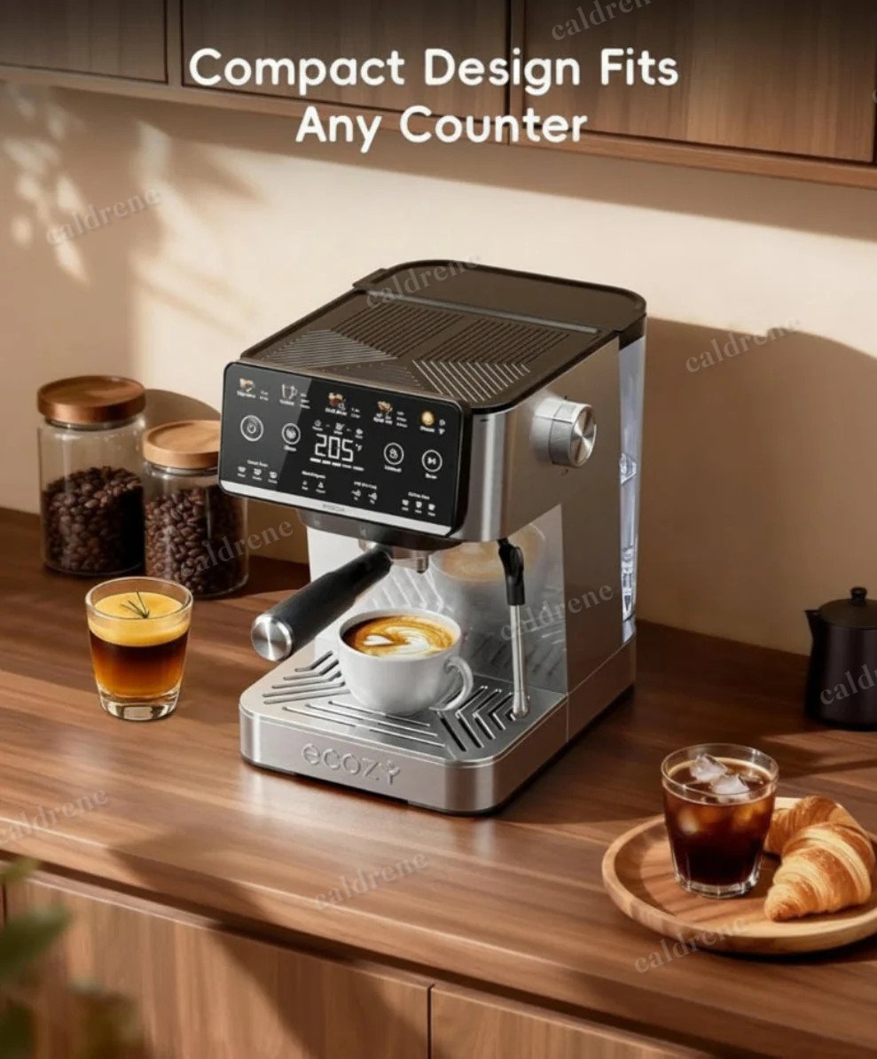 4-in-1 20 Bar Espresso and Cappuccino Maker with Milk Frother – view 3