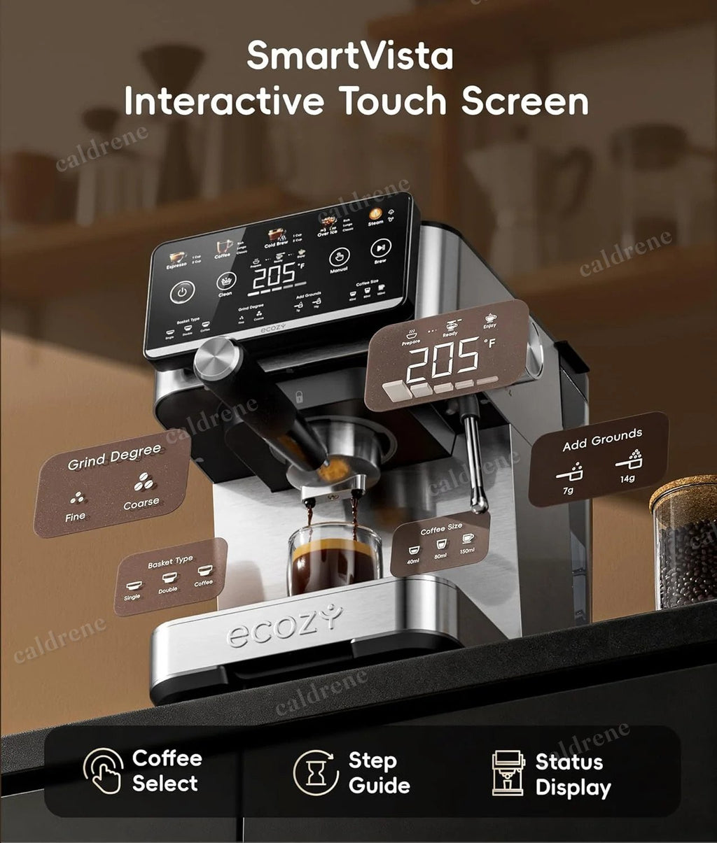 4-in-1 20 Bar Espresso and Cappuccino Maker with Milk Frother – view 4