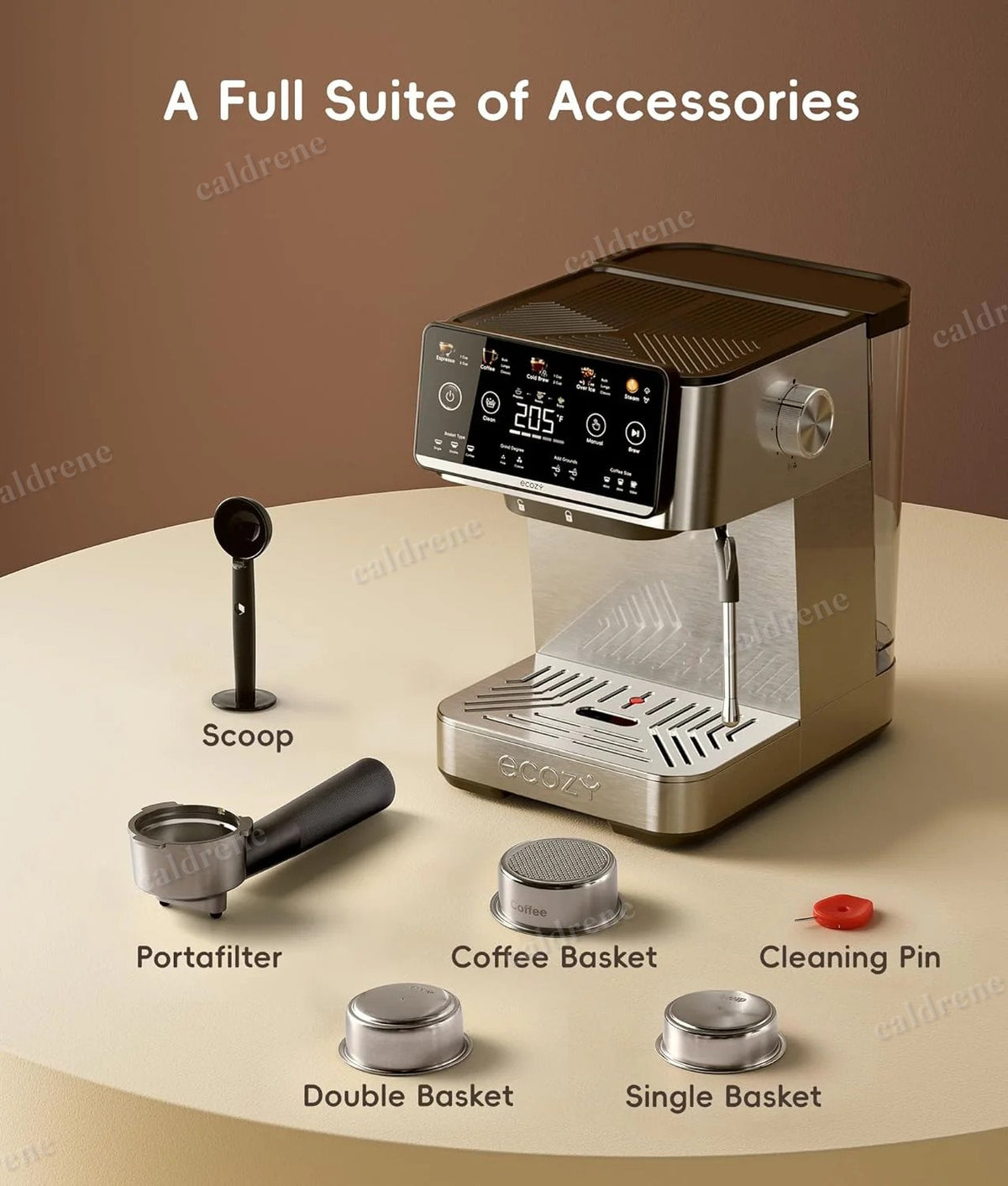 4-in-1 20 Bar Espresso and Cappuccino Maker with Milk Frother – view 6